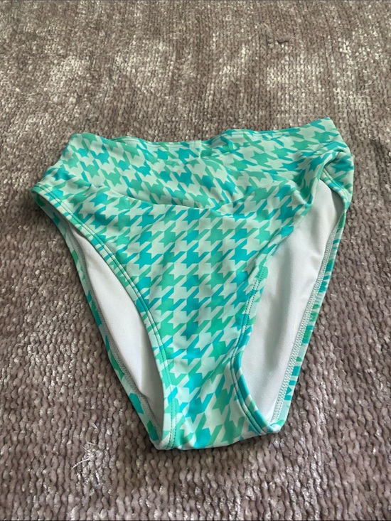 Other - Women’s High Waist Swim Bottoms in Aqua Houndstooth